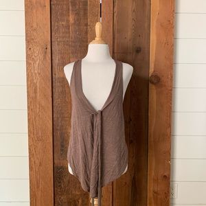 Urban Outfitters Dusty Rose Slub Chain Tie Vest S